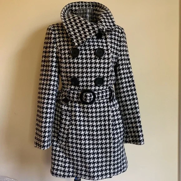 ESPRIT Double Breasted Houndstooth Peacoat - Picture 3 of 12